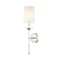 Z-Lite Emily 1 Light Wall Sconce, Polished Nickel & Off White 3033-1S-PN - alternate 4